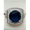 Image 1 : 15) STERLING SILVER SAPPHIRE RING