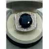 Image 4 : 15) STERLING SILVER SAPPHIRE RING