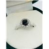 Image 3 : 16) 10K WHITE GOLD BLACK & WHITE DIAMOND RING