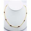 Image 1 : 18) GOLD PLATED STERLING SILVER RUBY NECKLACE