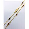Image 3 : 18) GOLD PLATED STERLING SILVER RUBY NECKLACE