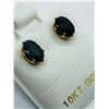 Image 2 : 19) 10K YELLOW GOLD SAPPHIRE EARRINGS