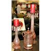 Image 1 : ESTATE 3PC VINTAGE PINK GLASS CANISTER WITH 2