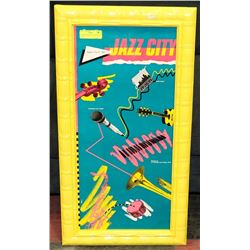 FRAMED JAZZ POSTER EDMONTON, 16"X31"