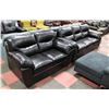 Image 1 : NEW BLACK LEATHERETTE 86" SOFA WITH 63" LOVE SEAT