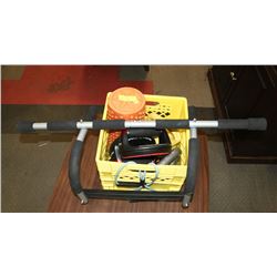 CRATE OF EXERCISE EQUIPMENT