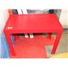 Image 1 : LARGE RED WOOD SEWING TABLE