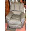 Image 1 : GREY FABRIC RECLINING SOFA CHAIR- NO POWER CORDS