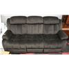 Image 1 : SAGE GREEN FABRIC RECLINING 78" SOFA