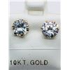 Image 2 : 26) 10K YELLOW GOLD CUBIC ZIRCONIA EARRINGS