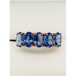 27) 10K ROSE GOLD TANZANITE RING