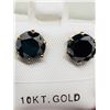 Image 1 : 30) 10K YELLOW GOLD BLACK DIAMOND EARRINGS
