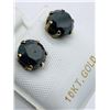Image 2 : 30) 10K YELLOW GOLD BLACK DIAMOND EARRINGS