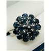 Image 2 : 33) STERLING SILVER SAPPHIRE RING