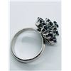 Image 3 : 33) STERLING SILVER SAPPHIRE RING