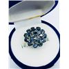 Image 4 : 33) STERLING SILVER SAPPHIRE RING