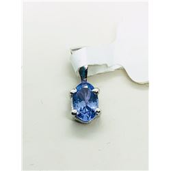 43) STERLING SILVER TANZANITE PENDANT