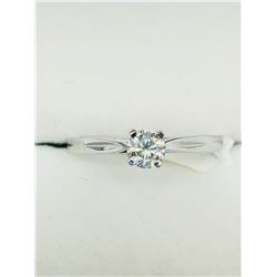 48) 14K WHITE GOLD DIAMOND RING