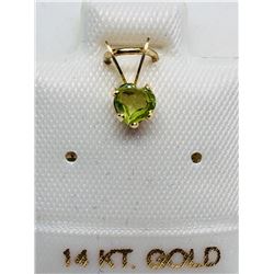 49) 14K YELLOW GOLD PERIDOT PENDANT