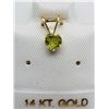 Image 1 : 49) 14K YELLOW GOLD PERIDOT PENDANT