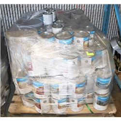 PALLET OF PAINTS AND STAINS,