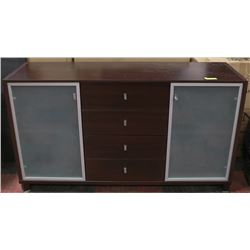 4 DRAWER 2 DOOR SIDEBOARD-AS IS 59"X19"X33.5"