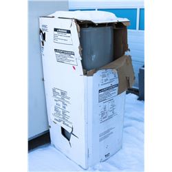 OUTSIDE NEW WATER HEATER-DAMAGE AS IS