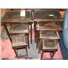 Image 1 : GROUP OF INCOMPLETE WOOD CARVED NESTING TABLES