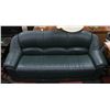 Image 1 : FOREST GREEN LEATHERETTE 80" SOFA