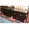 Image 1 : GROUP OF 2 WOOD ASIAN STYLE SIDE TABLES AS IS ONE