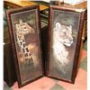 Image 1 : LOT OF 2 AFRICAN ANIMAL PRINT 16 1/2 W X 41 H