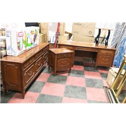 ESTATE 3 PC FURNITURE SET INCL DESK, DRESSER,