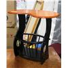 Image 1 : KIDNEY SHAPE END TABLE & MAGAZINE RACK