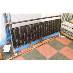 METAL KING SIZE LOW PROFILE HEADBOARD WITH WOOD