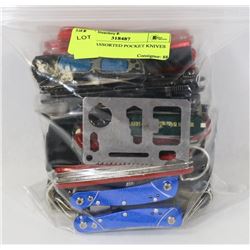 BAG OF ASSORTED POCKET KNIVES