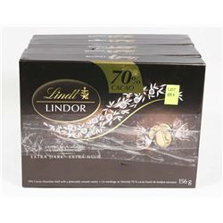 LOT OF 5 LINDOR 30% COCOA EXTRA DARK CHOCOLATES