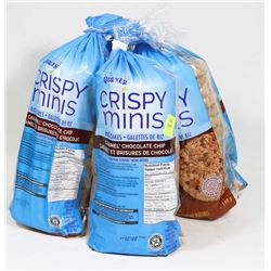 4 BAGS OF KRISPY MINI RICE CAKES CARAMEL CHOCOLATE