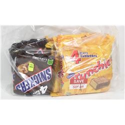 BAG OF SNICKERS AND CRUNCHIE CHOCOLATE BARS