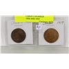 Image 1 : LOT OF 2 LARGE CANADIAN PENNIES, 1920 AND 1919
