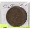 Image 1 : PROVINCE OF UPPER CANADA 1852 PENNY.