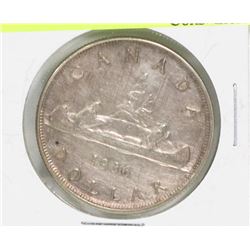 1936 CANADIAN SILVER DOLLAR COIN.