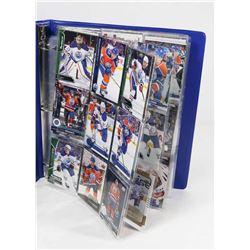 BINDER OF ASSORTED EDMONTON OILERS HOCKEY CARDS