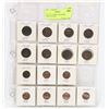 Image 1 : LOT OF 15 ASSORTED PENNIES AND LARGE PENNIES