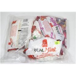 BAG OF ASSORTED REAL MINTS AND JELLY BEANS ON