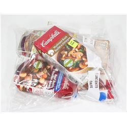 BAG OF ASSORTED CAMPBELLS BROTHS