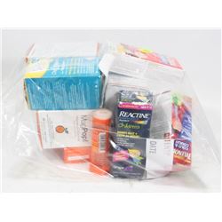 BAG OF VITAMINS, TYLENOL AND MORE