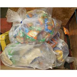 CRATE FILLED, SOME DAMAGED ASSORTED CHIPS ON CHOICE