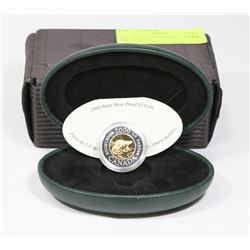 24K GOLD PLATED STERLING PROOF POLAR BEAR