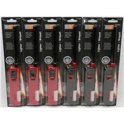 LOT OF 6 NEW REFILLABLE / RECHARGEABLE LIGHTERS