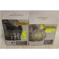 GROUP OF 2 EXTERIOR LUMINARIES / LIGHT FIXTURES